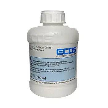 Ecos 500ML Inkjet Beyaz Mürekkep